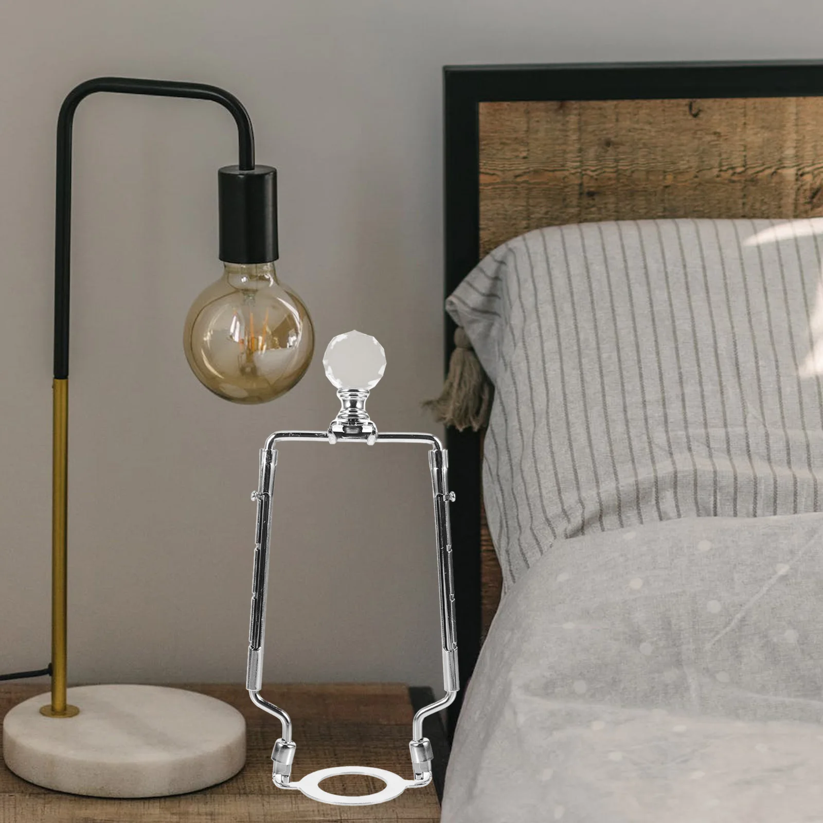 

1 set 1 Set Lamp Shade Holder Kit Metal Harp Finial For Table Floor Lamps Replacement Parts Lamp Repair Kit Lighting Accessories