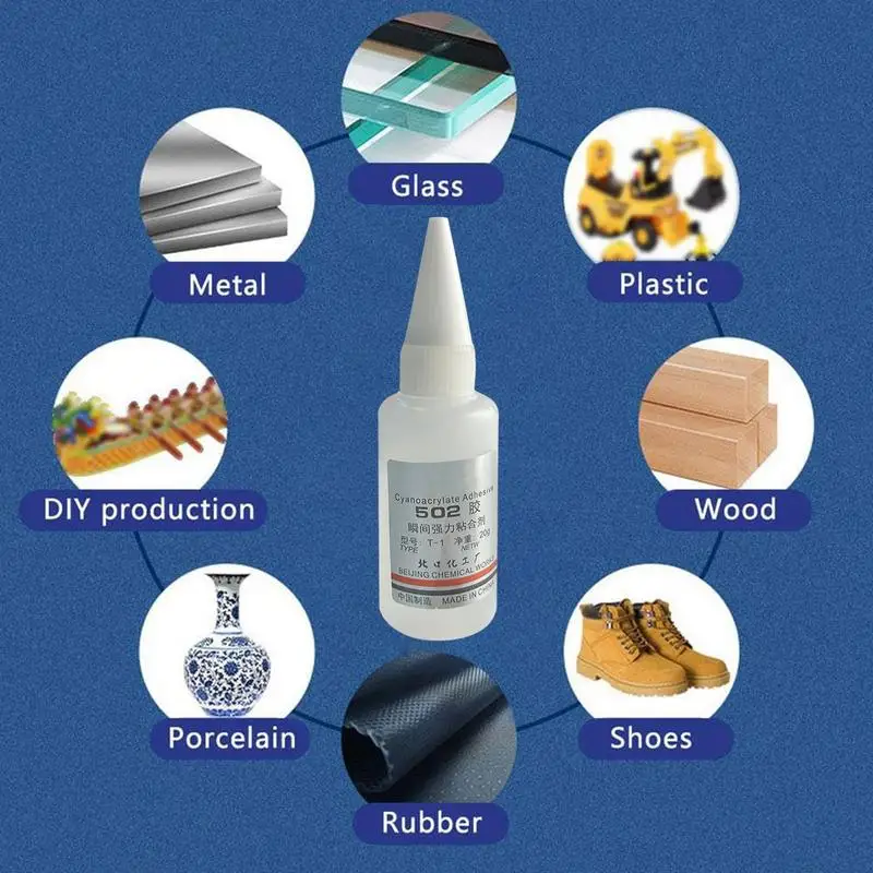 502 клей, прочный клей, быстросохнущий, прозрачный, мгновенный клей для обработки металла, стекла, керамики, ткани