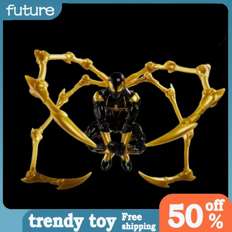 nouvelle-figurine-d'action-originale-marvel-legends-iron-spider-aaron-davis-de-6-pouces-spider-man-noir-et-or-objet-de-collection-pour-collectionneurs-adultes