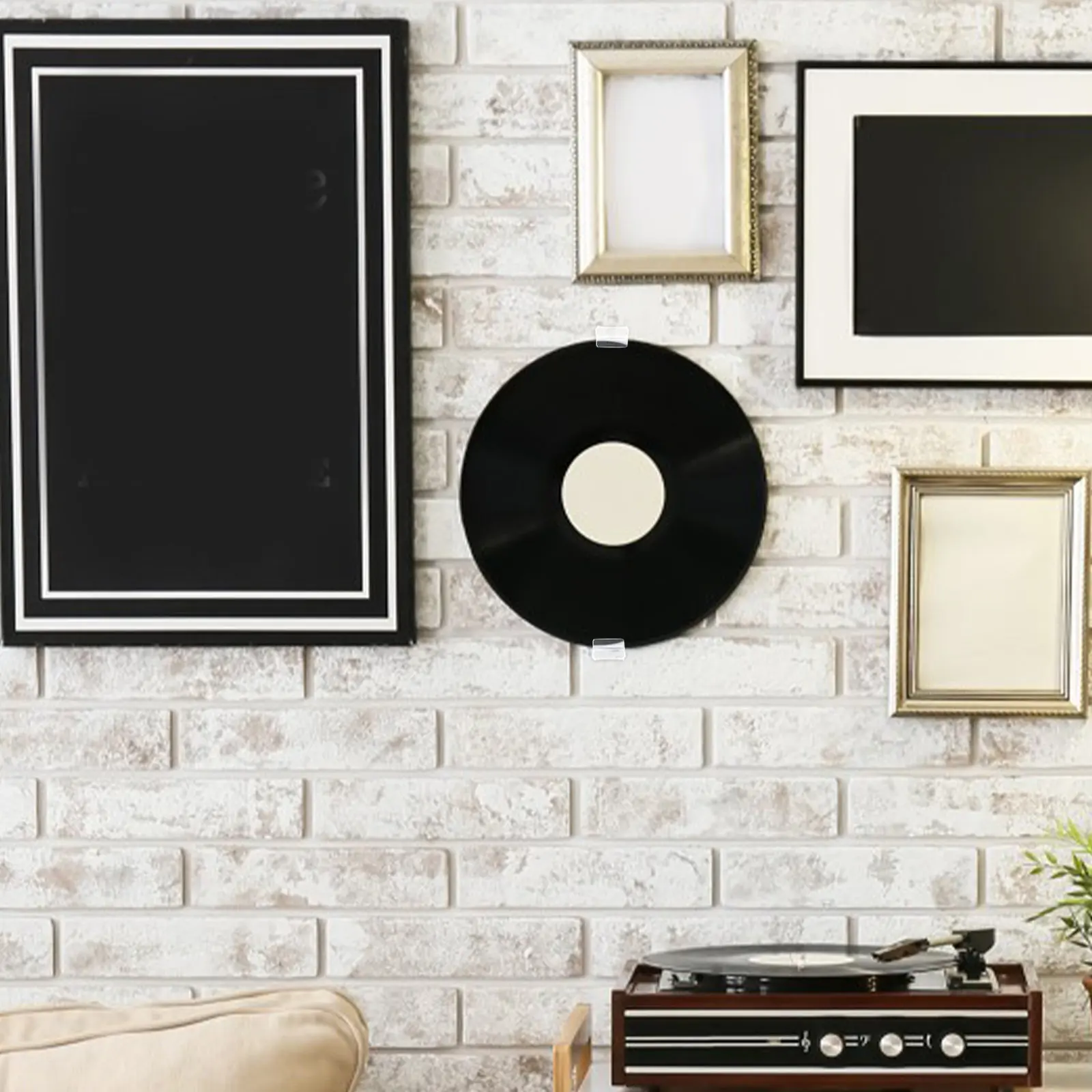 12Pcs Clear Acrylic Vinyl Record Organizer Wall Shelf Display Rack for Records Cds Dvds Magazines Picture Frames Music Lover