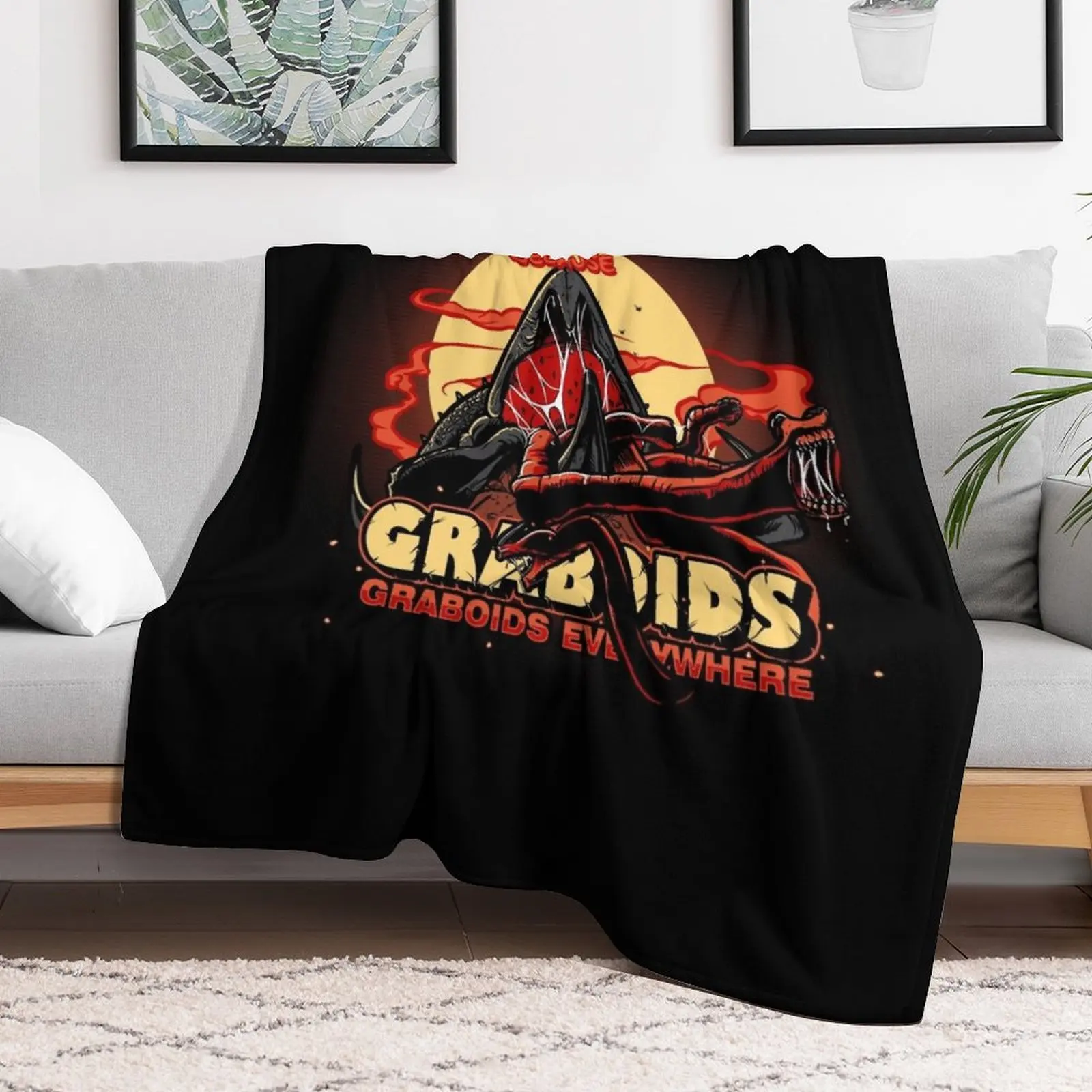 Graboids Everywhere Throw Blanket bed plaid Decoratives Comforter Blankets