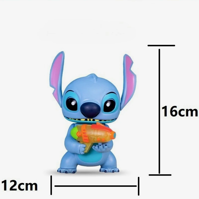 Disney Lilo&Stitch Model Toys Cartoon Anime Sound and Light Stitch Doll Action Figure Toy Desktop Ornament Boy Kawaii Gift
