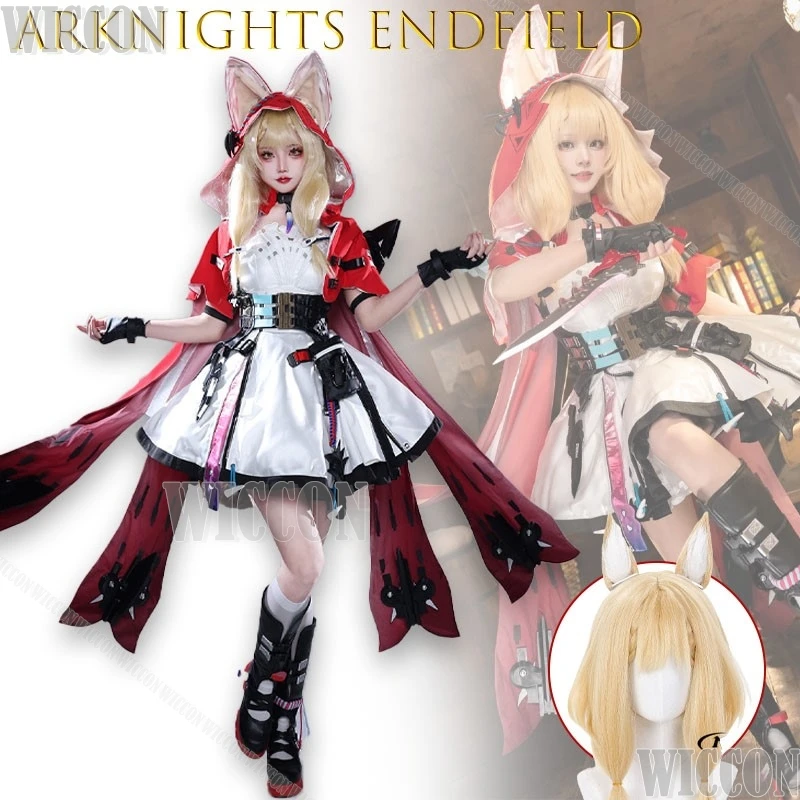 

Arknights Endfield Rossi Red Riding Hood Cosplay Costume Custom Made Anime Game Female Halloween Party Performance Wear Cute Cos
