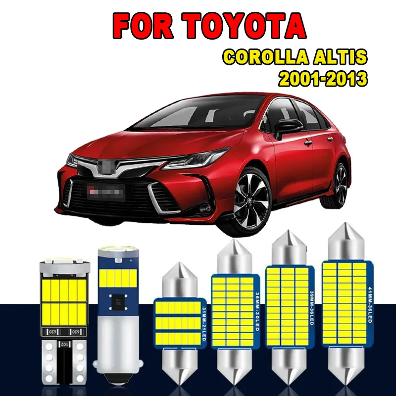 

SEWICK Canbus LED Interior Dome Map Light Kit For Toyota Corolla Altis 2001-2008 2009 2010 2011 2012 2013 Car Bulbs No Error