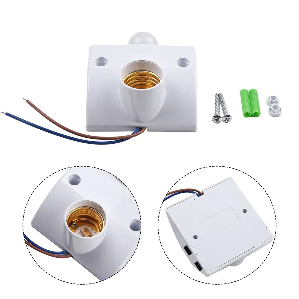 Infrared Induction Light 82*81 Mm E27 Bulb Holder Flame-retardant PC Material Max Load 50W Non-adjustable Version