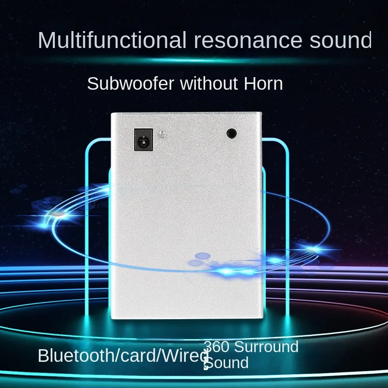 Square 50W resonant speaker, high-power subwoofer, resonant sound remote control, Bluetooth bone conduction speaker