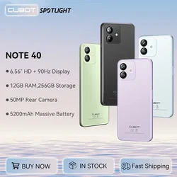 [World Premiere]Cubot Note 40 Smartphone 12GB(6GB+6GB)+256GB 50MP Main Camera 6.56