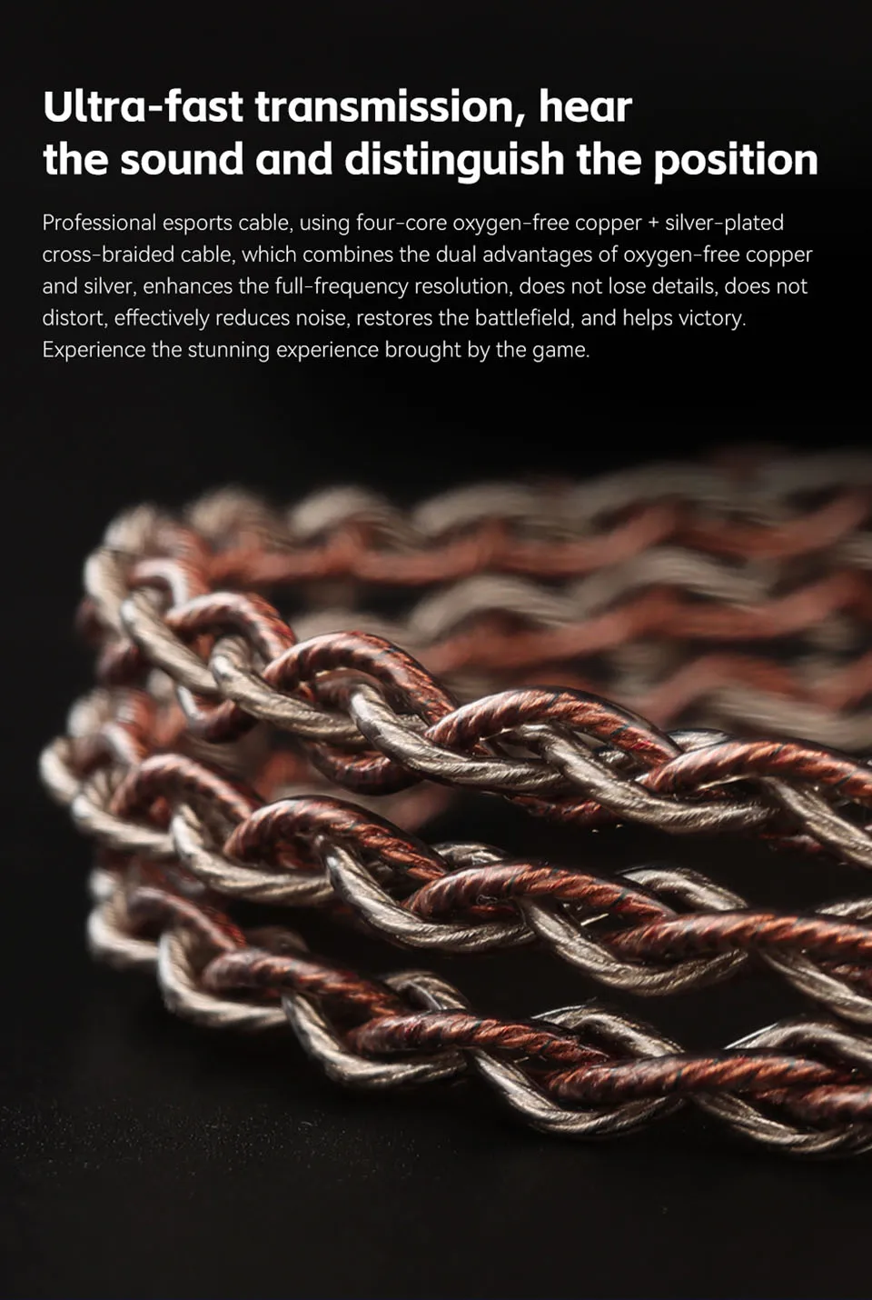 TRN RedChain Plus Gramr 게임용 이어폰 업그레이드 케이블(분리형 마이크 ​​포함) 3.5mm 1.2M/2M 헤드폰 TRN 공식 매장