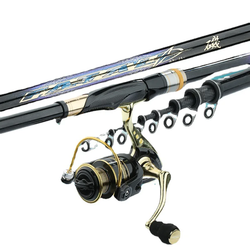 Telescopic Fishing Rod,Rock Fishing Rod,Super Light and Hard,Large Guide Ring,Solid Rod Tip,All Water, Universal