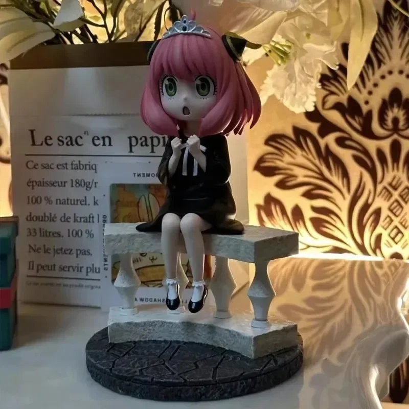 SPY×FAMILY Anime Action Figure Anya Forger Cute Kawaii Anime Peripherals Desktop Ornaments PVC Model Doll Kids Toy Birthday Gift