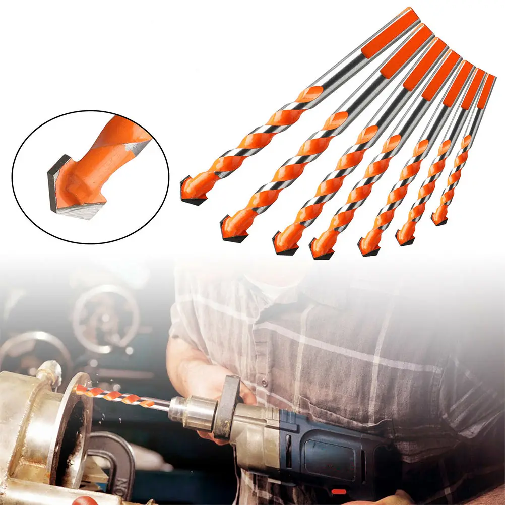 

5pcs Drill Bit Sets Alloy Steel Triangle Spiral Carbide H Tool Electric Drill Tools Hole Opener Long Strength Fast