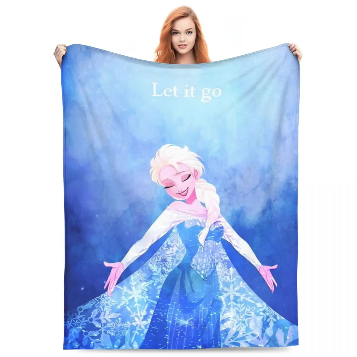 Soft Warm BlanketChildren Airplane Travel Frozen Elsa Anna Throw Blanket Flannel Bedspread For Couch Bed Street Trend Sofa Bed