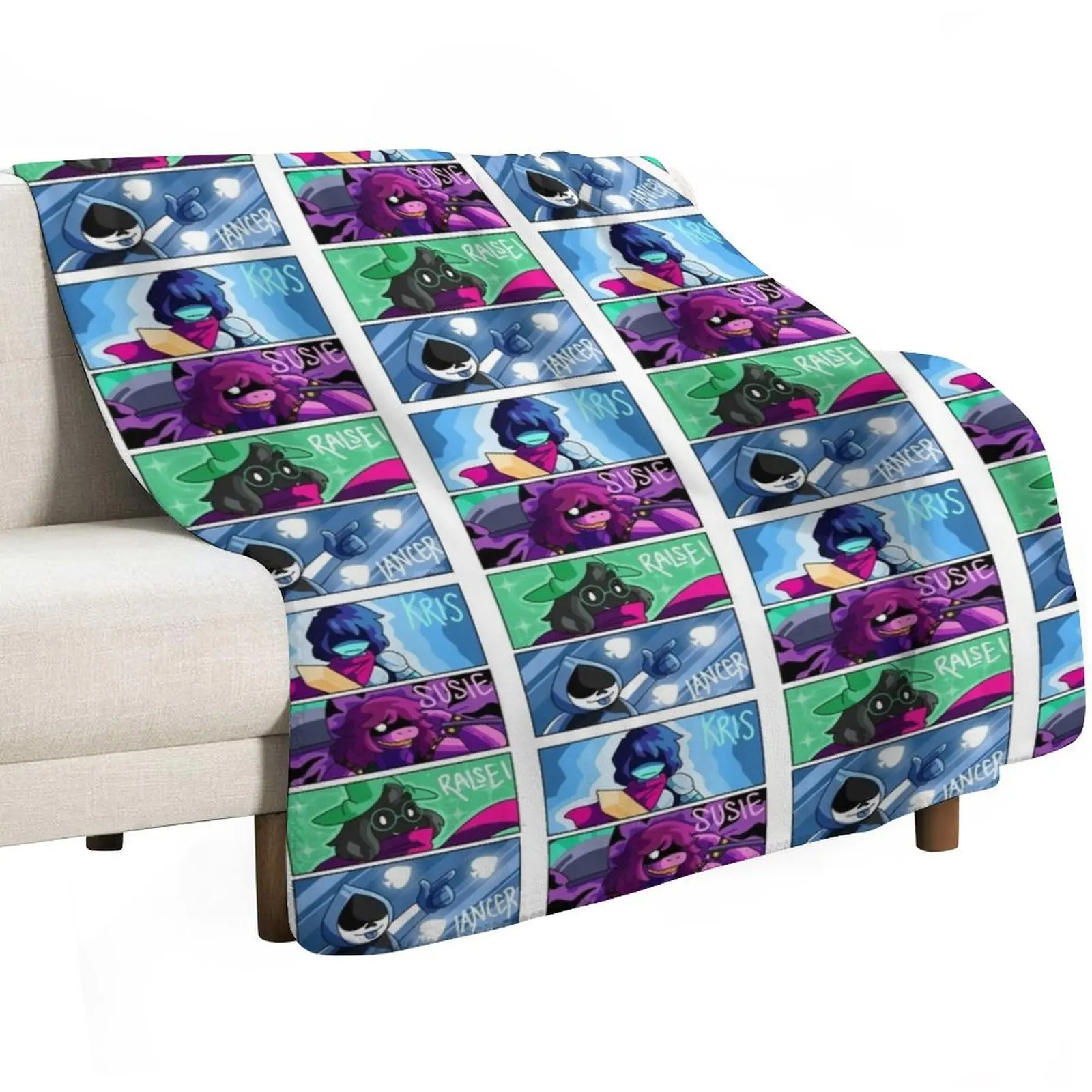 Deltarune Comic Strip Throw Blanket Blankets Sofas Of Decoration Comforter warm winter for winter Luxury sofa bed Blankets