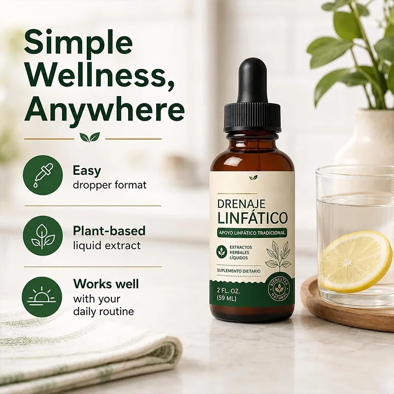 59ml Drenaje Linfatico Natural Herbal Wellness Drops Liquid Lymphatic Support Drainage Liquid Daily Body Care Lightweight