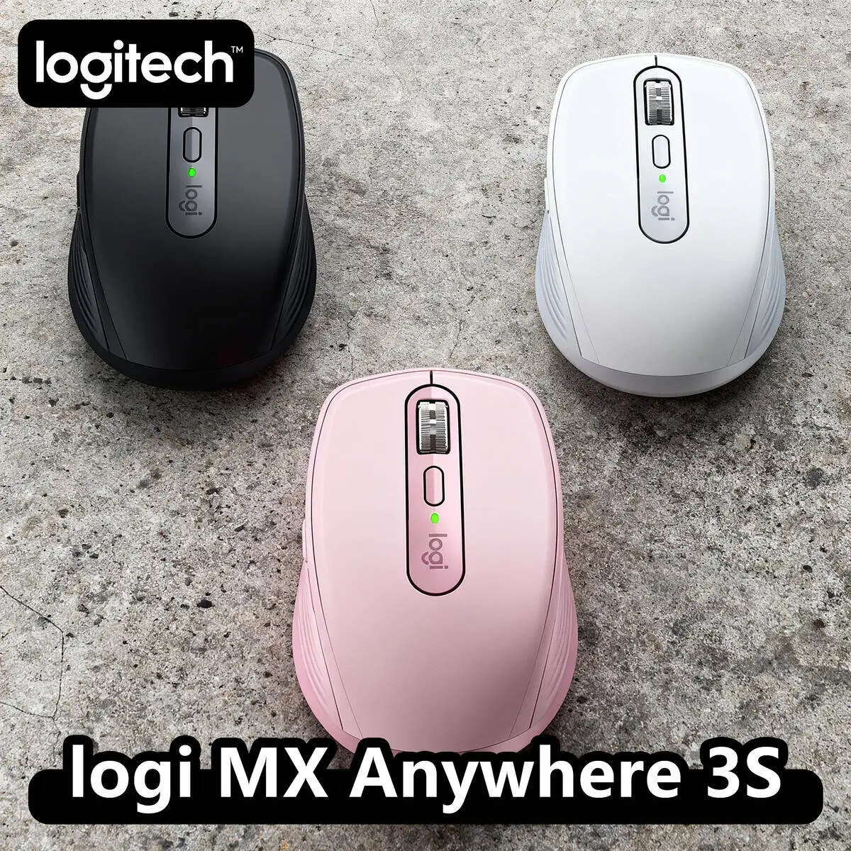 

Logitech MX Anywhere 3S Ergonomic Wireless Mouse, 8000 DPI, MagSpeed, Logitech Flow, Windows Logitech Mouse Collection