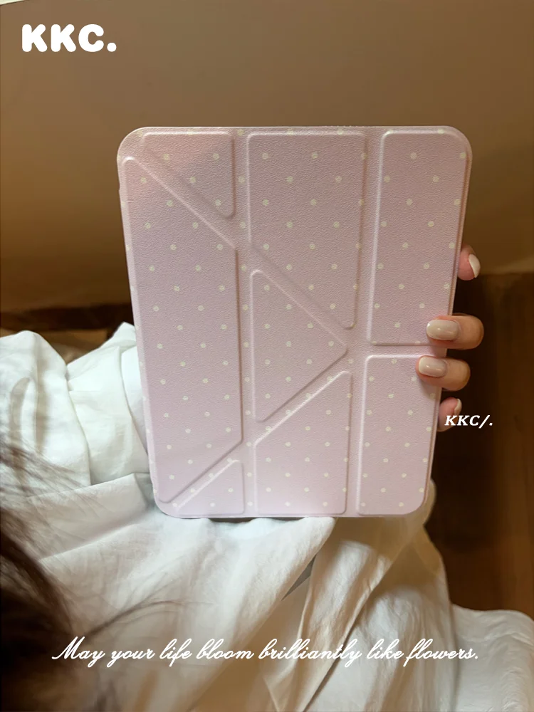 Pink Flower Lamb rabbit INS Korea for Samsung Galaxy Tab A8/A9/A11+FE LITE PLUS/S6 Lite/S7/8/9/10+ FE Tri-fold Stand Cover ﻿