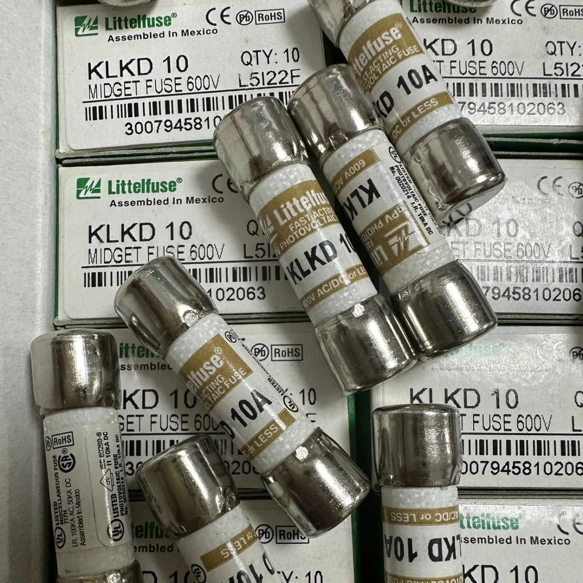 New Original 600V 10*38 10X38MM Fast acting Fuse KLKD 4A 0.2A 1A 2A 3A 5A 6A 7A 8A 9A 10A 12A 15A 20A 25A 30A KLKD004 KLKD.200