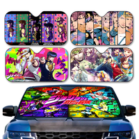 JoJo Bizarre Adventure Summer Car Sunshade Front Windshield Sunshade Sunblock Thermal Insulation Sunshade Umbrella Retractable