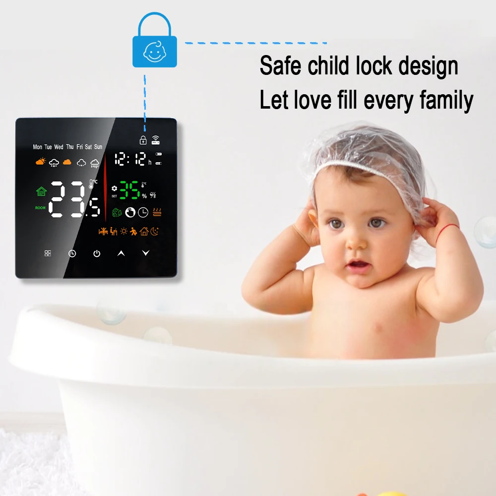 

Умный термостат Tuya WiFi с голосовым управлением для электрического теплого пола, водяного и газового котла, с поддержкой интеллектуального приложения