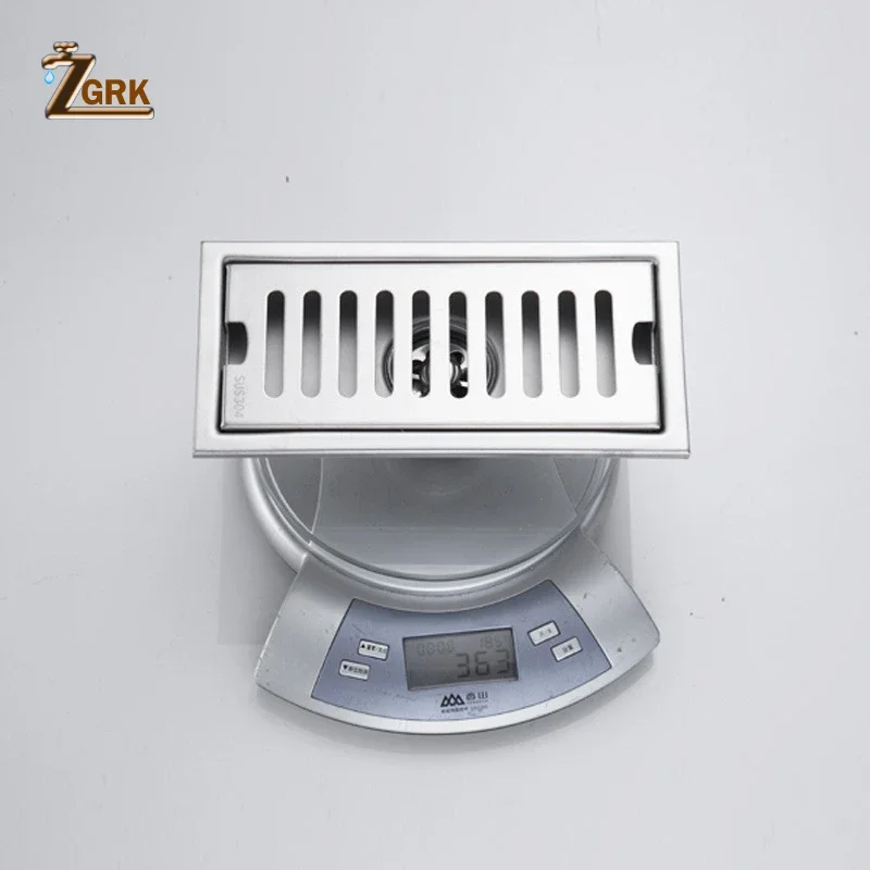 Stainless Steel Floor Drain Shower Room Large Displacement Linear Drain For Shower Floor Deodorant Drain Cover Rectangular 60cm