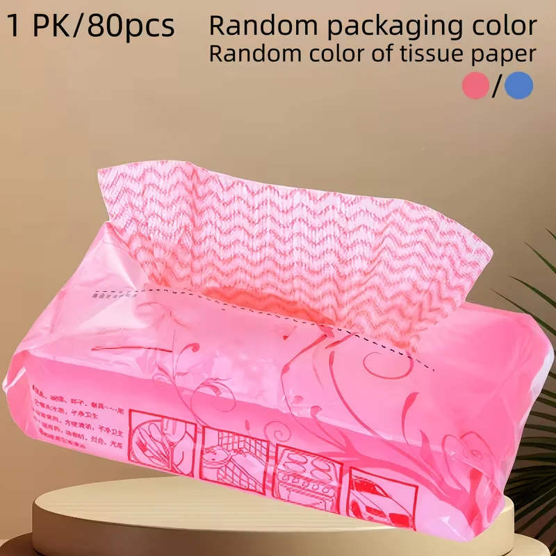 1pack Disposable Non Woven Fabric Rags Portable Pink Disposable Dishcloth Pull Out Oil Proof Cleaning Cloth Kitchen Accessories