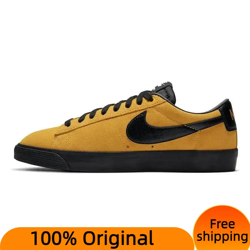 

Nike SB Blazer Low GT University Gold Black Sneakers shoes 704939-700 With Original Box