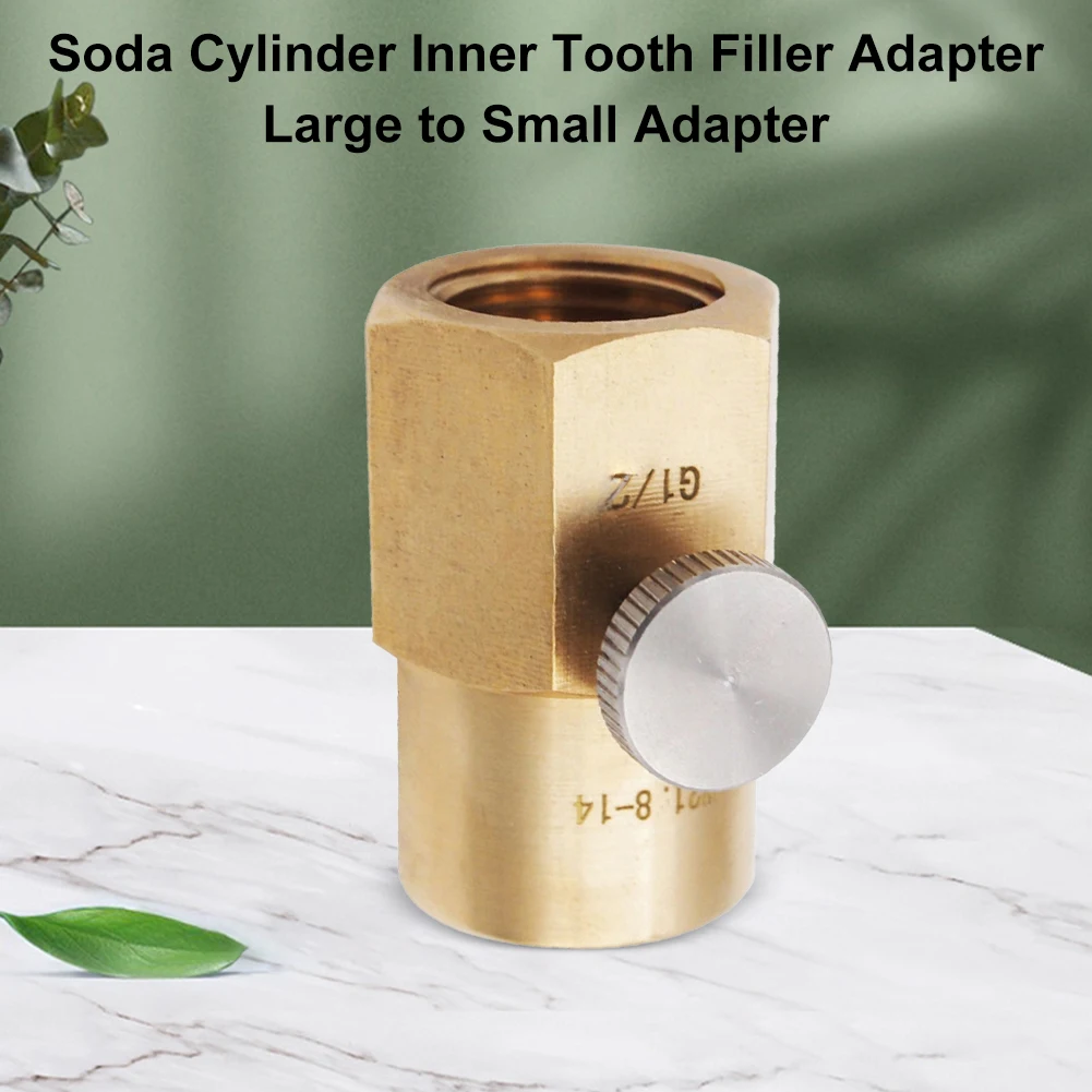 Cylinder Refill Adapter Quick Connect Homemade Beer Barrel Regulator Leakproof CO2 Soda Water Adapter Converter for Soda Bottle