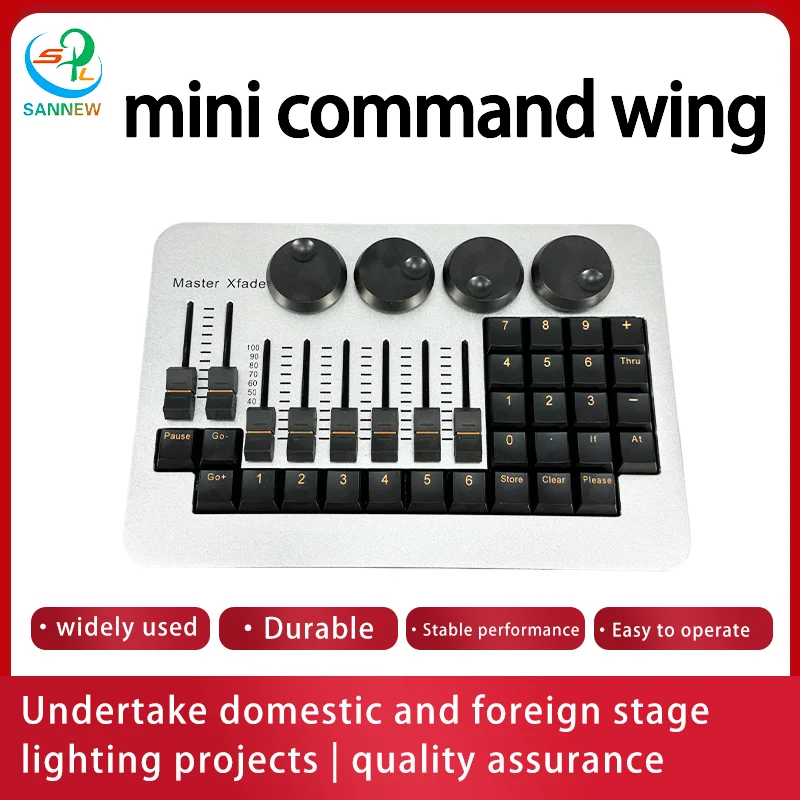 

Новый контроллер освещения Mini Command Wing, версия MA2, проекционное по, для сцены, ПК, DMX консоль, Dj, диско, Свадебные огни, питание от USB