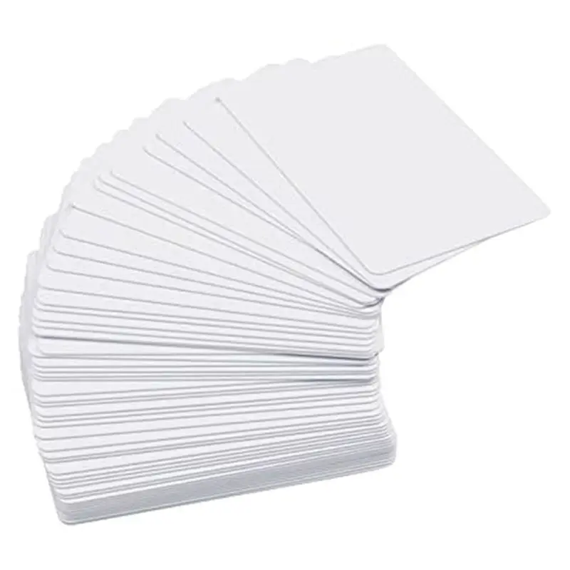 

A29F-Premium Blank PVC Cards, CR80 30Mil Graphic Quality White Plastic Cards For Photo ID Badge Printers