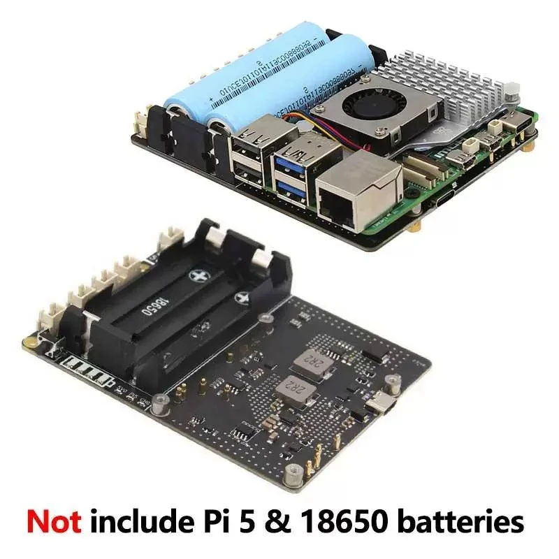 Raspberry Pi 5 X1201 UPS Power Management Expansion Board 18650 Uninterruptible Power Supply Module