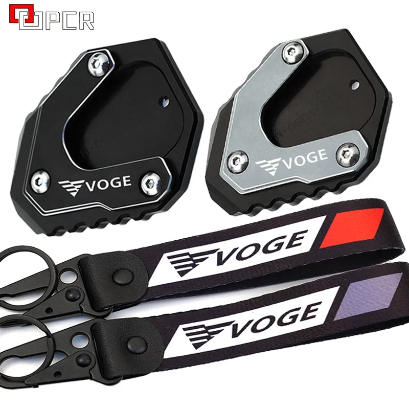 

For Loncin VOGE 500 R 650 DS 500DS 500R 650DS Motorcycles Accessories Side Stand Enlarger Plate Kickstand Extension Pad Keyring