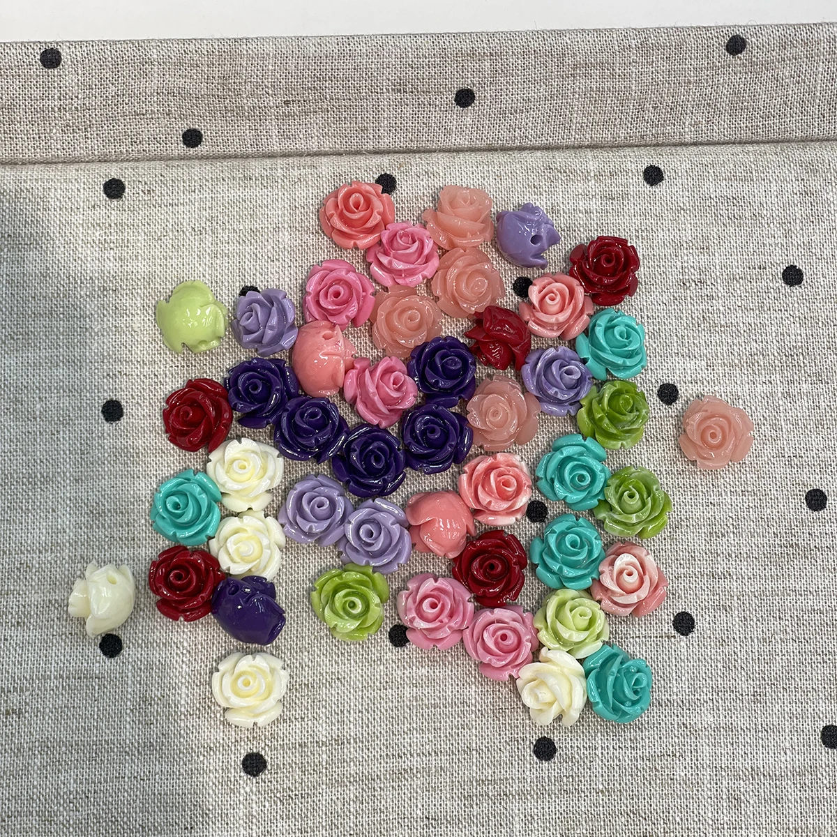 10pcs/Set Pressed Shell Powder Beads Rose-shaped Natural Shell Beads for Jewelry Making DIY Necklaces Bracelets and Accessories