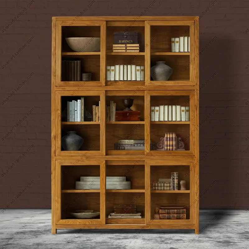 

Vintage Solid Wood Floor Home Bookcase