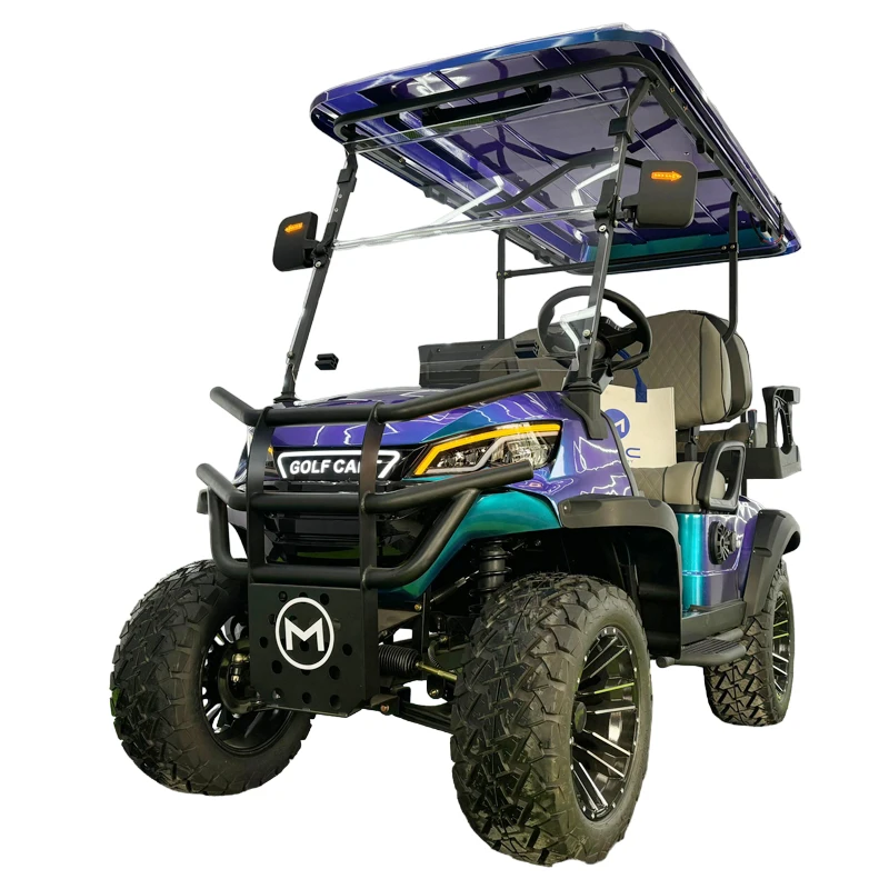 2025 Heißer Verkauf, individuelle Farbe, 48/60/72 V, 2–4–6 Sitzer, nebeneinander, 4 x 4 elektrischer Golfwagen