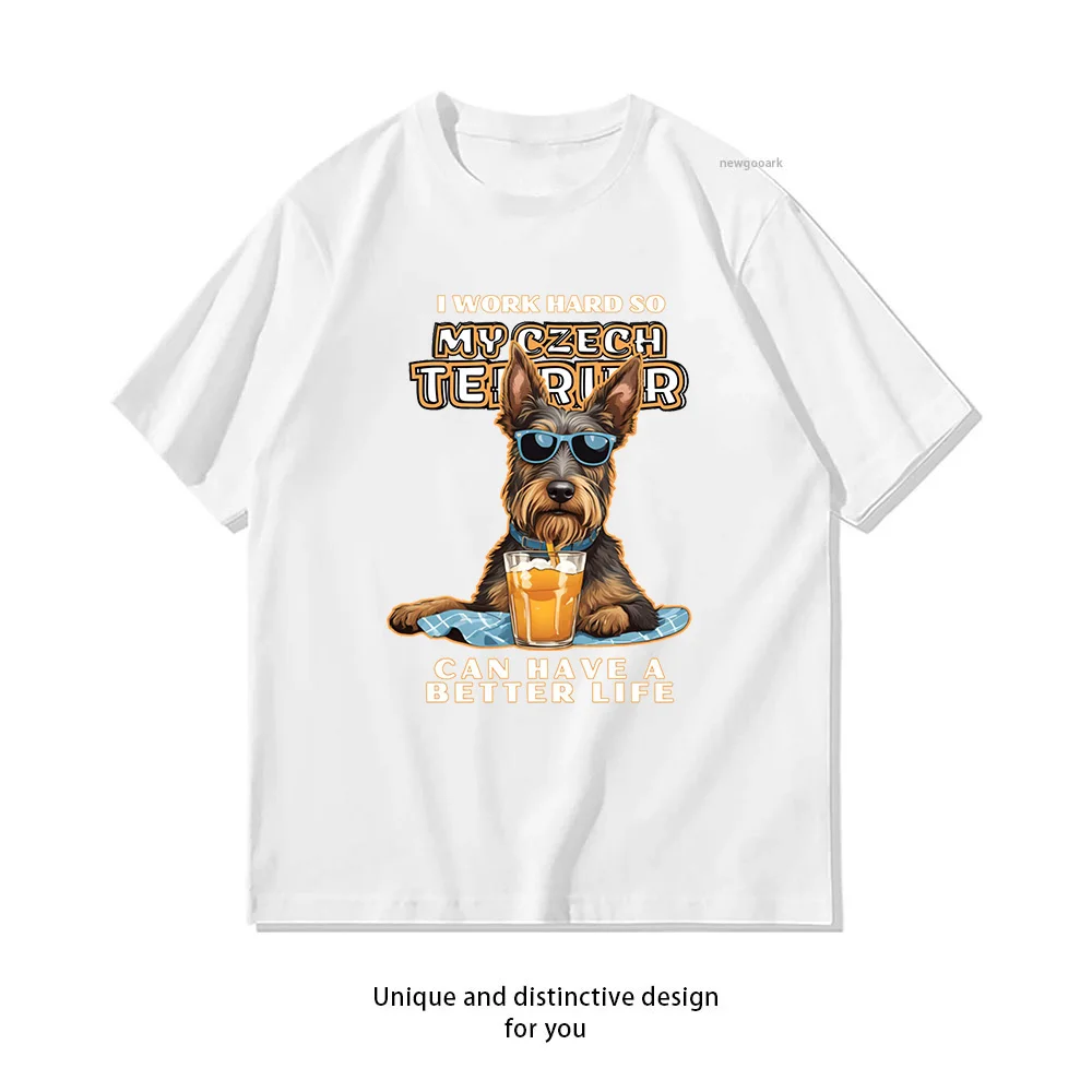 I work hard so my amazing czech terrier dog can have a better life T-Shirt Czech Terrier Dog Lovers shirt graphic t shirts