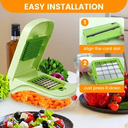 Multifunctional Vegetable Chopper Handle Food Grate Food Chopper Vegetable Slicer Dicer Cut Kitchen Items