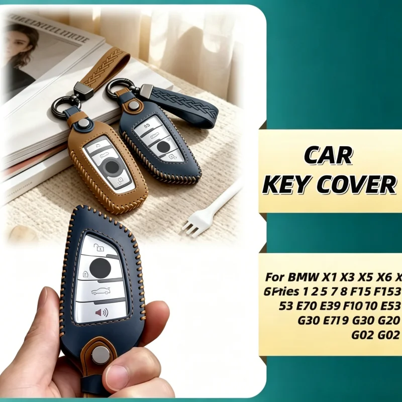 

For BMW F20 F30 G20 F31 F34 F10 G30 F11 X3 F25 X4 I3 M3 M4 1 3 5 Series Car Key Cover Case Car-Styling Holder Accessories