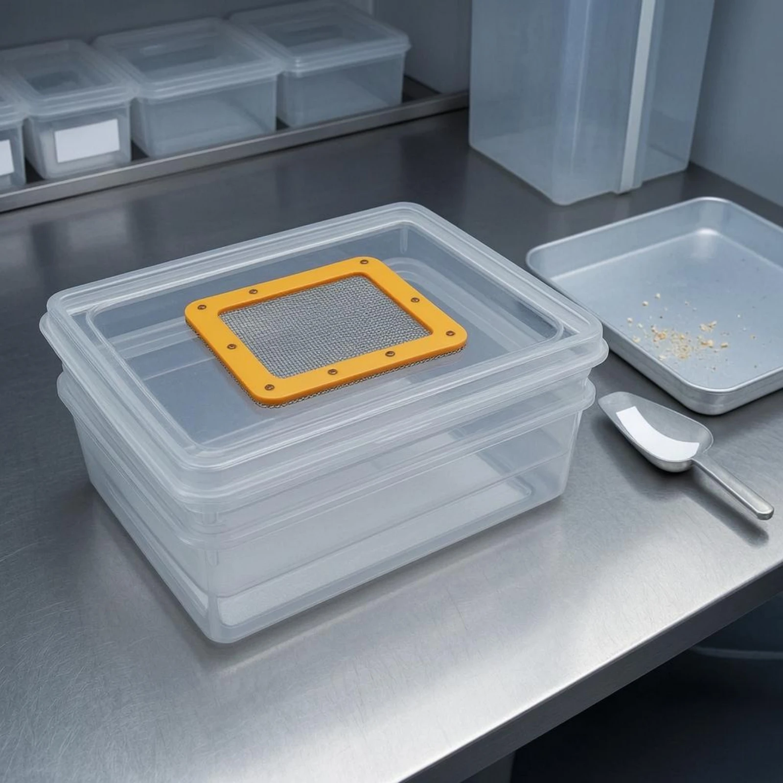 Mealworm Rearing Box Clear Lid Mealworm Breeding Box Stacked Rearing Tray Stackable Pet Supplies Easy to Clean