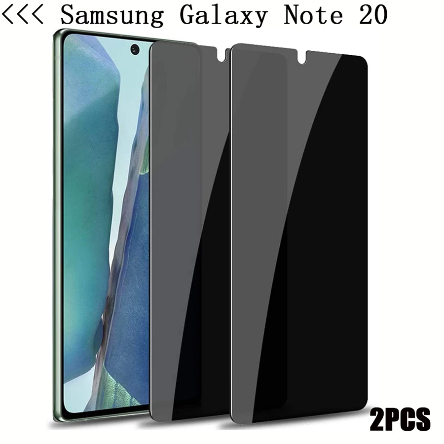 

2 PCS Note 20 Privacy Screen Protector Anti-Spy Tempered Glass Anti-Scratch Bubble Free Film for Samsung Galaxy Note 20 5G 6.7"