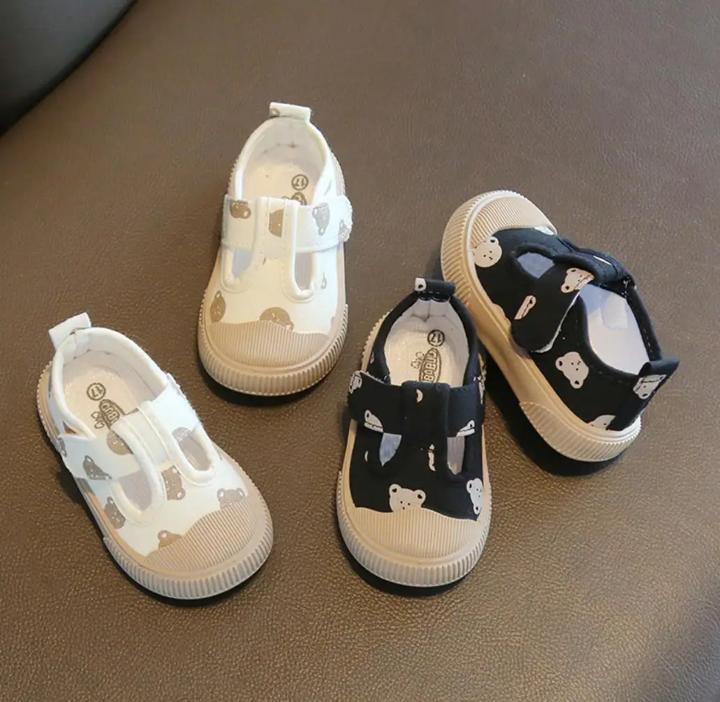 Chaussures décontractées en toile à l'offre elles souples pour bébé garçon et fille, baskets à bouche carrée pour enfant en bas âge