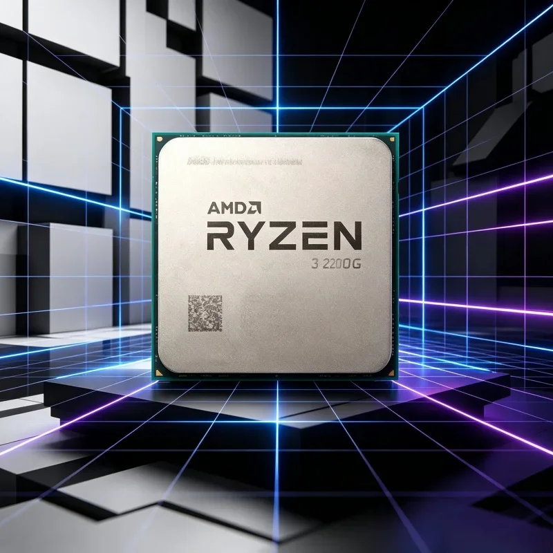 ryzen-3-2200g-amd-デスクトップcpu、am4ソケット、35ghz、4コア4スレッド、radeon-vega-8グラフィックス、オフィスpc向け。