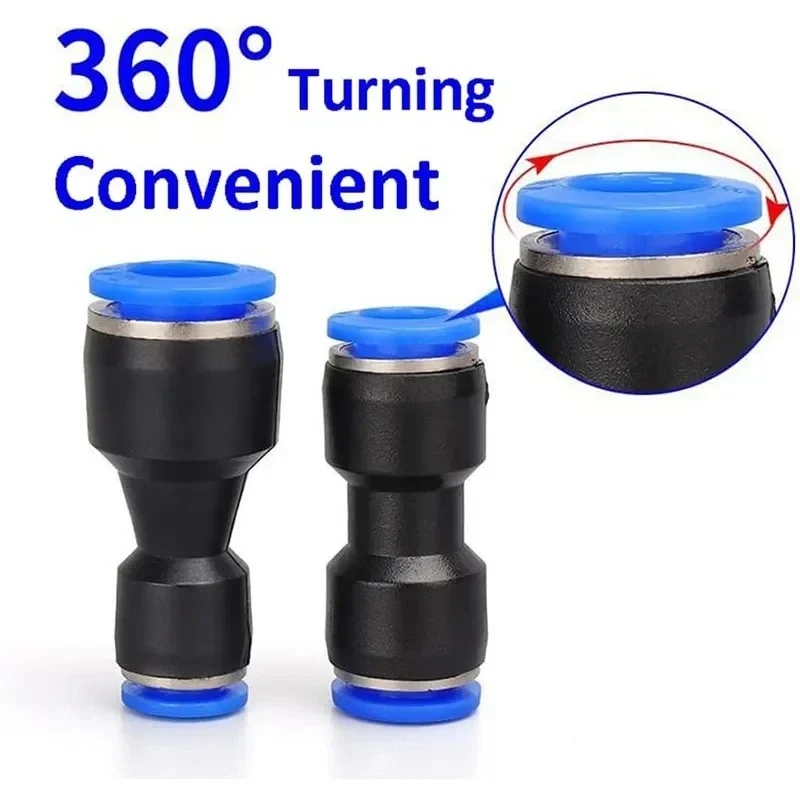 5PCS Pneumatic Fittings Quick Air Connector Hose Fitting Plastic PU PG 4mm 6mm 8mm 10mm 12mm Push Into Tube Pluglug