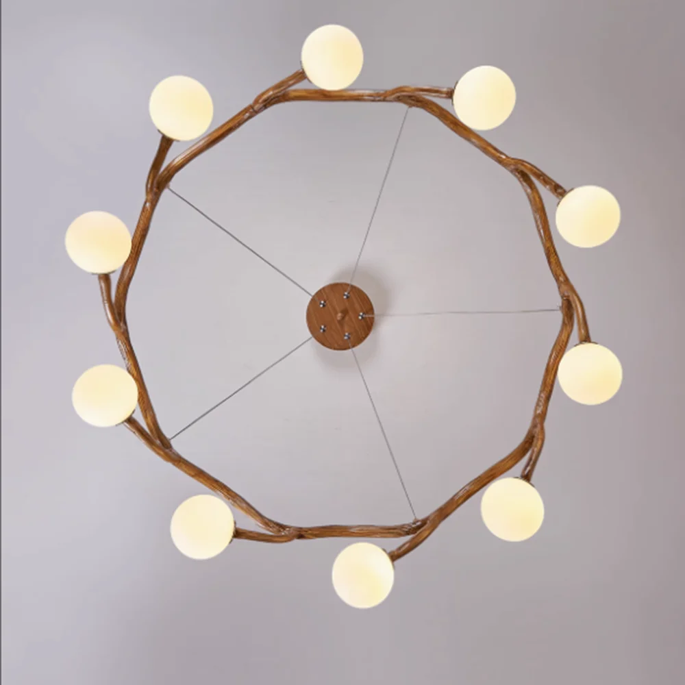 

Jiji cream wind branch chandelier living room main light dining room bedroom complex medieval homestay clothing store duplex vil