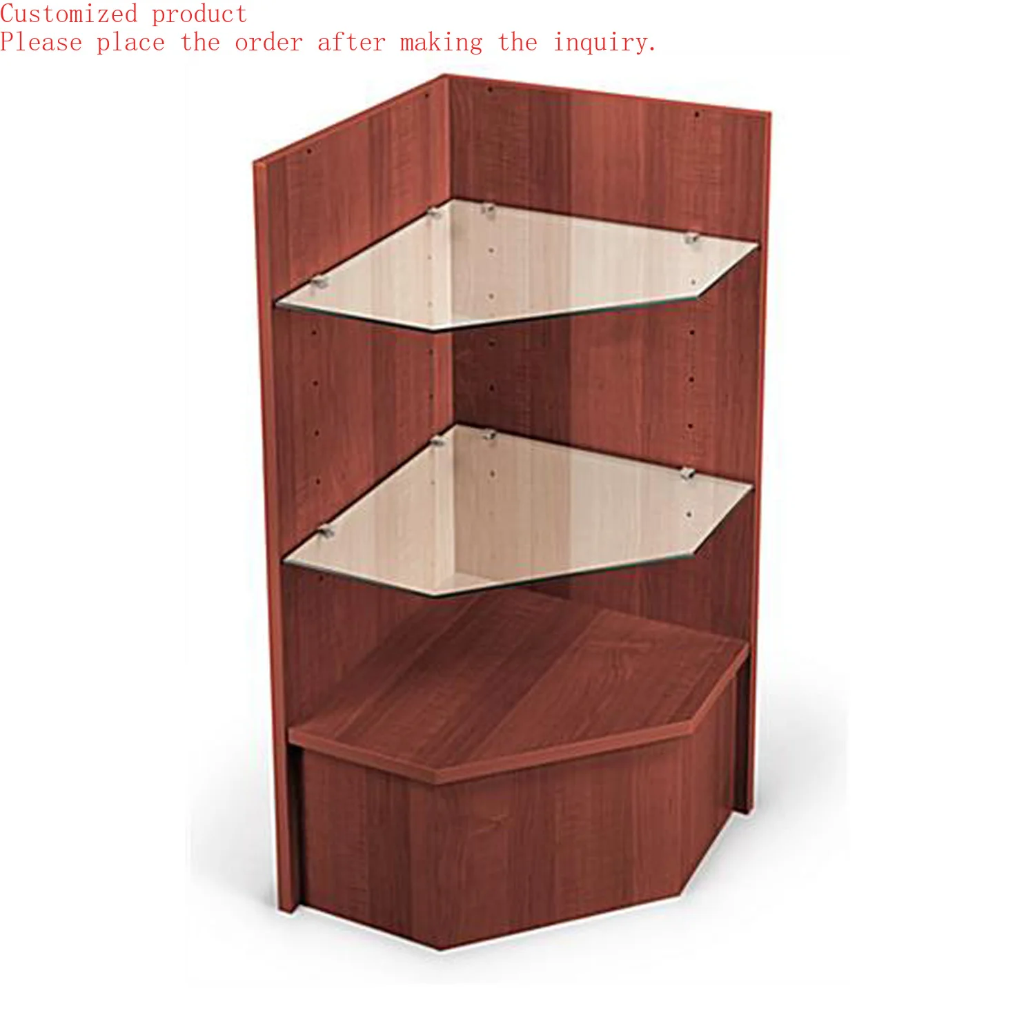 

Custom.Factory Direct Corner Cabinet Density Board Glass Combination Cabinet