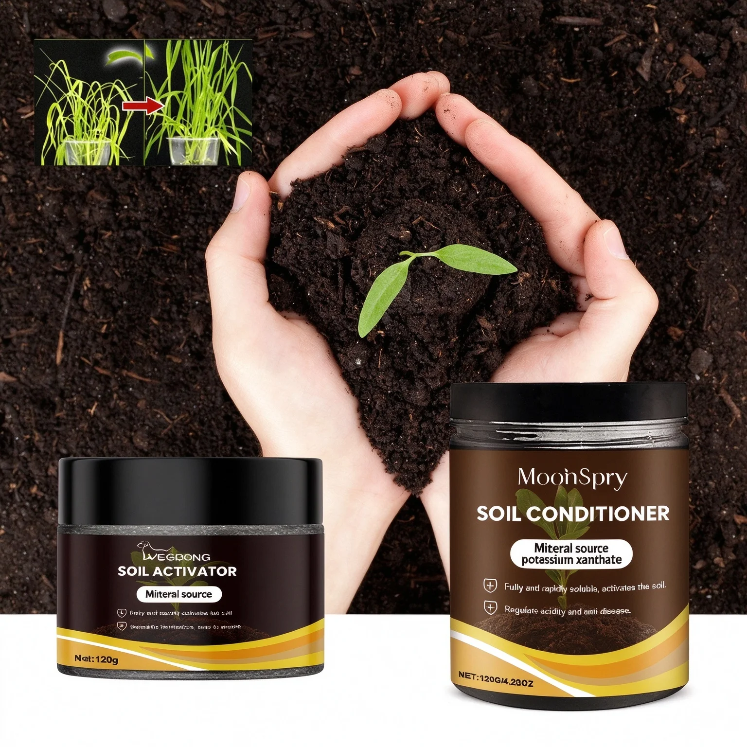Soil Activator Mineral Source Garden Nutrient Soil Loosen Soil Prevent Compaction Promote Root Health Growth Flower Fertilizer