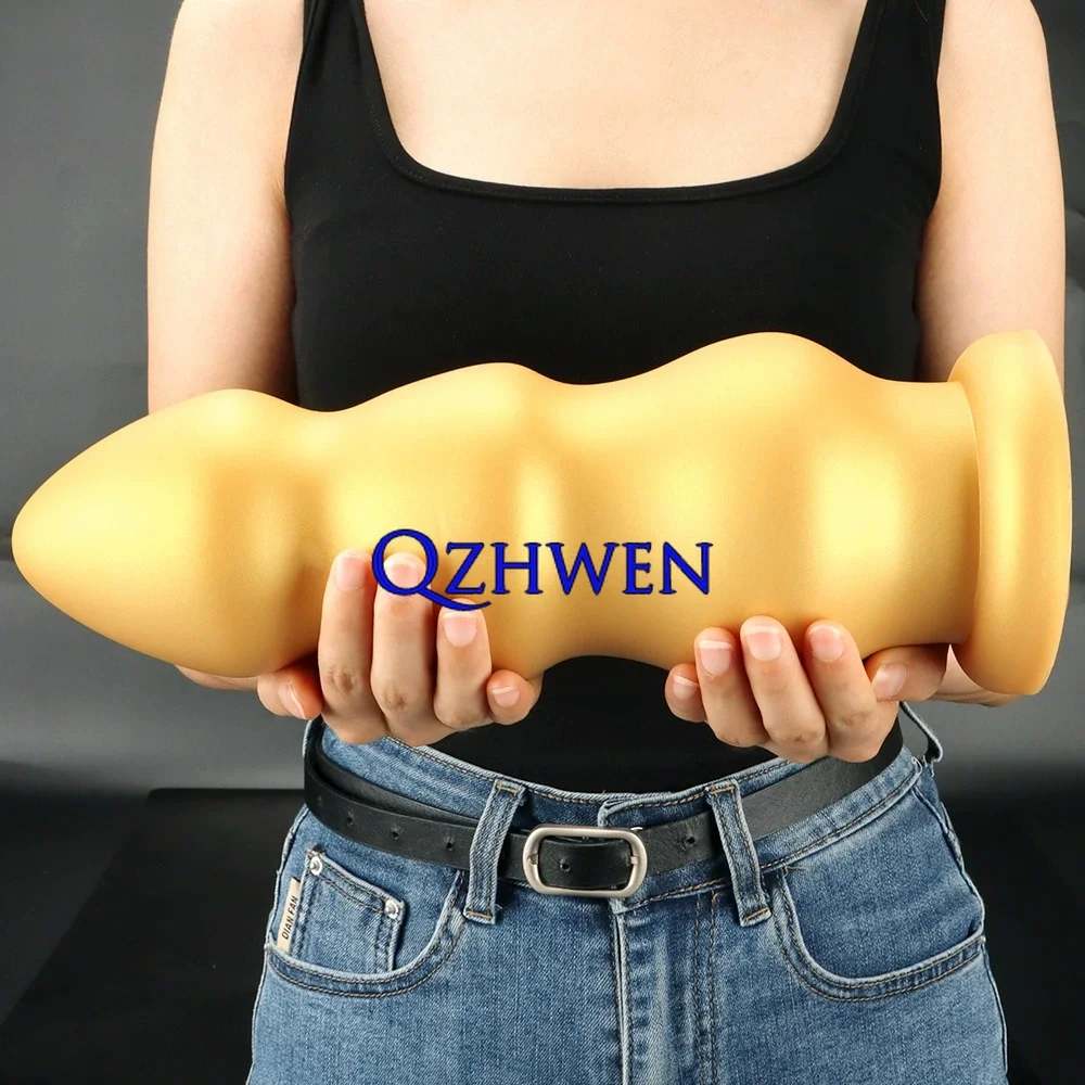 32 سنتيمتر سوبر ضخمة الذهب شرجي التوصيل لينة سيليكون العملاق واقعية دسار غي الشرج لعبة الجنس مثليه محاكاة القضيب للاستمناء #6