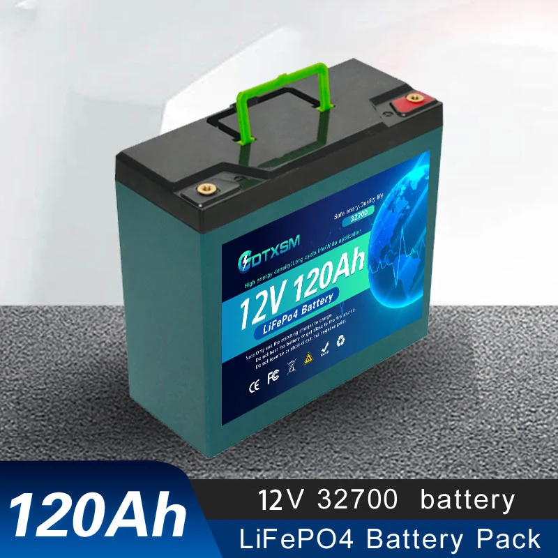 بطارية LiFePO4 جديدة 100% 32700 120AH 12V تحتوي بطارية مدمجة 100msrv قابلة لإعادة الشحن ليثيوم فوسفات الشمسية خارج الشبكة. #2
