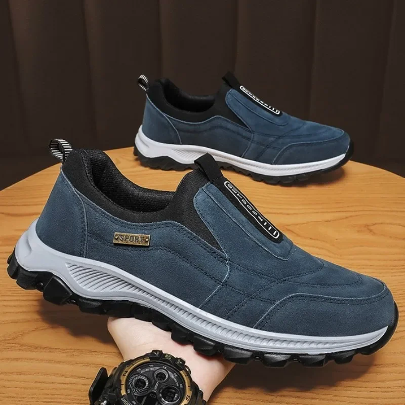 Wandelschoenen Slip-On Mannelijke Sneakers Outdoor Anti-Slip Casual Heren Schoenen Ademende Faux Suède Man Loafers Maat 50 Hot Man Schoenen