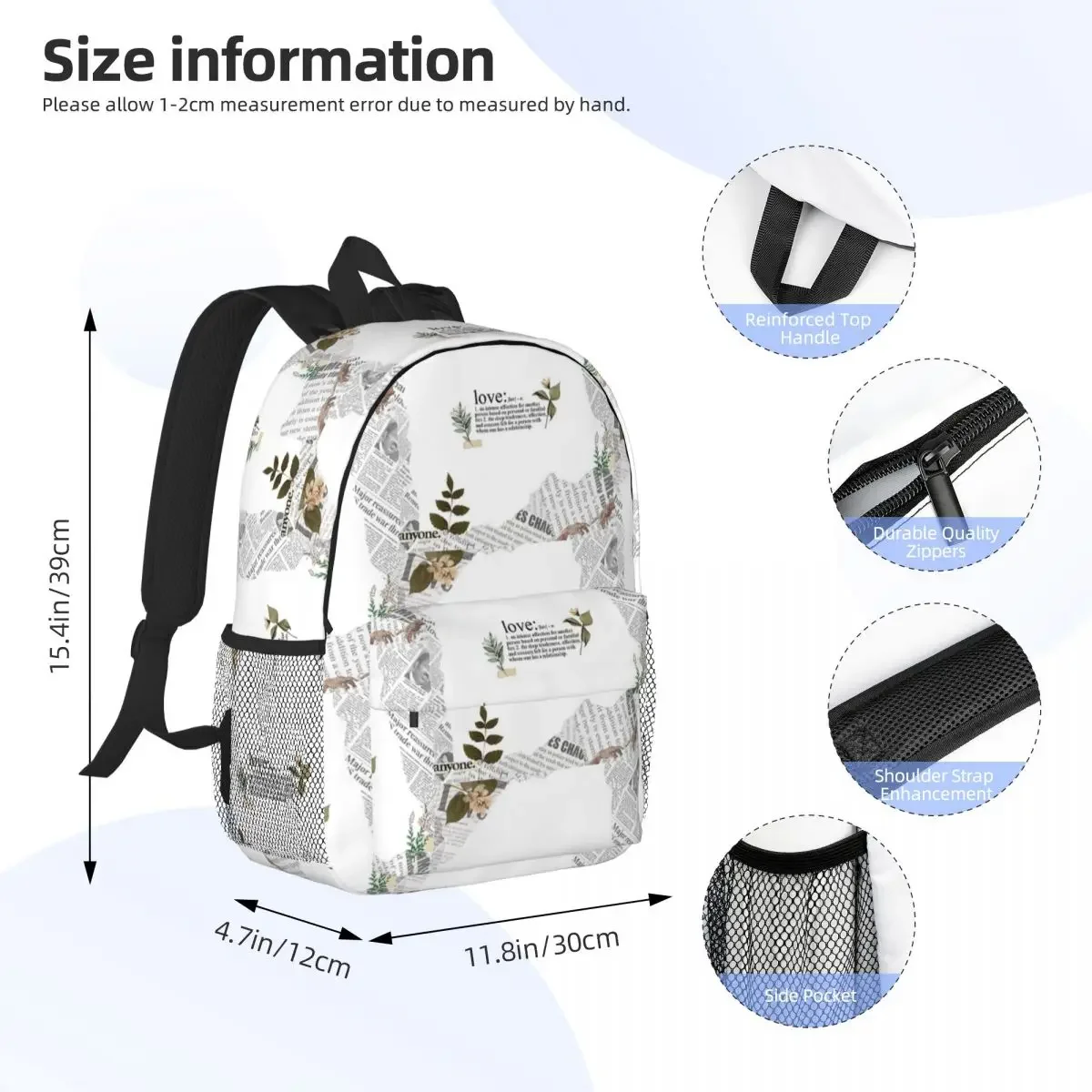 Aesthetic Love Backpacks, Teenager Bookbag, Casual Children School Bags, Laptop Rucksack, Initiated Bag, Large Capacity