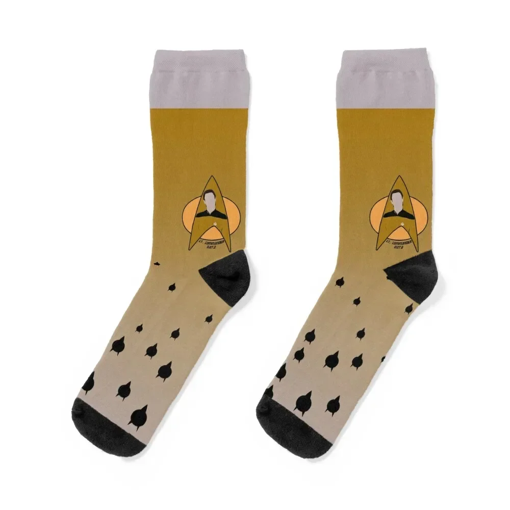 

Lt. Commander Data Socks Hiking boots Christmas hip hop Men Socks Women's